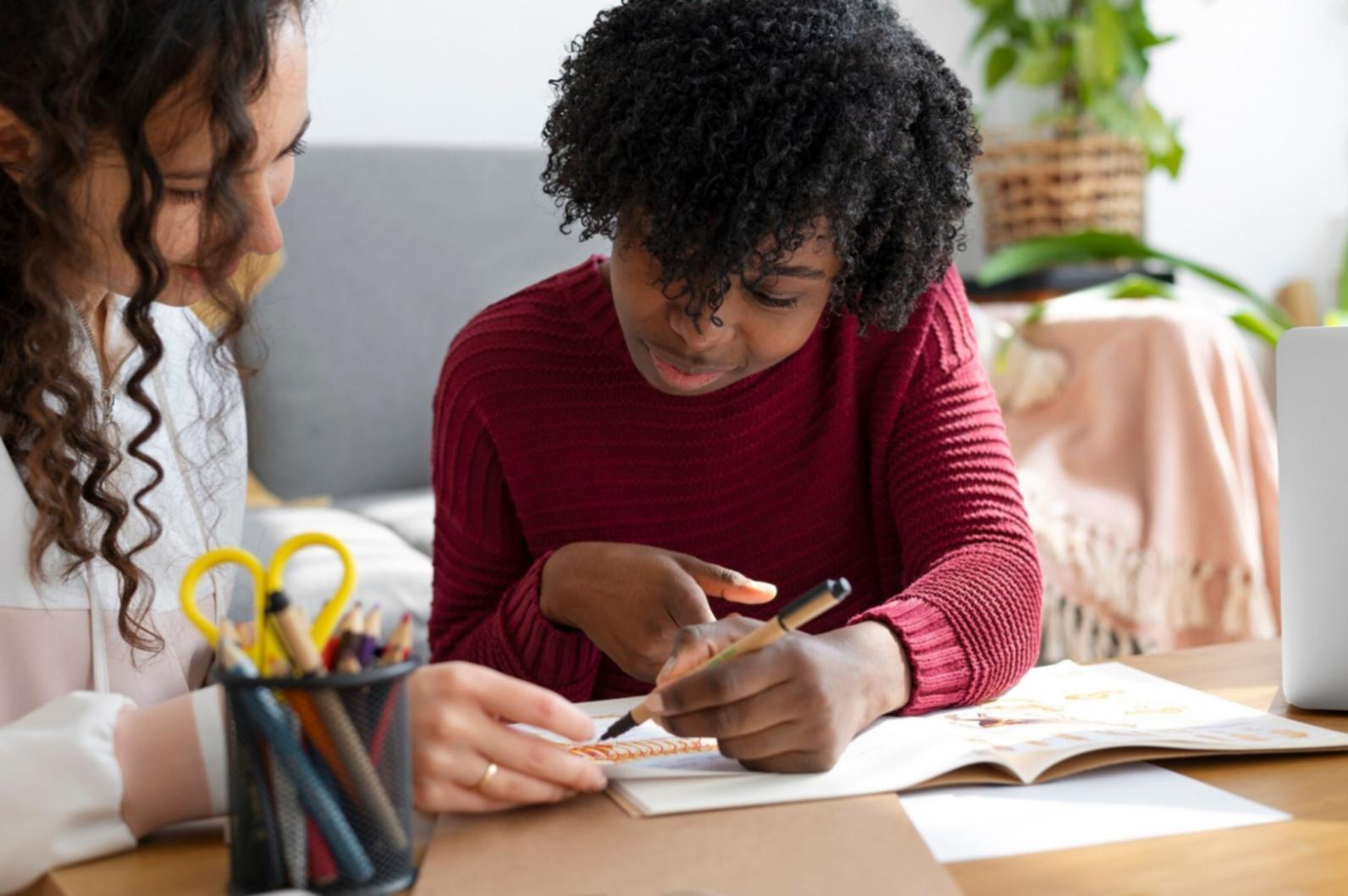 Financial charts and analysis tools on desk